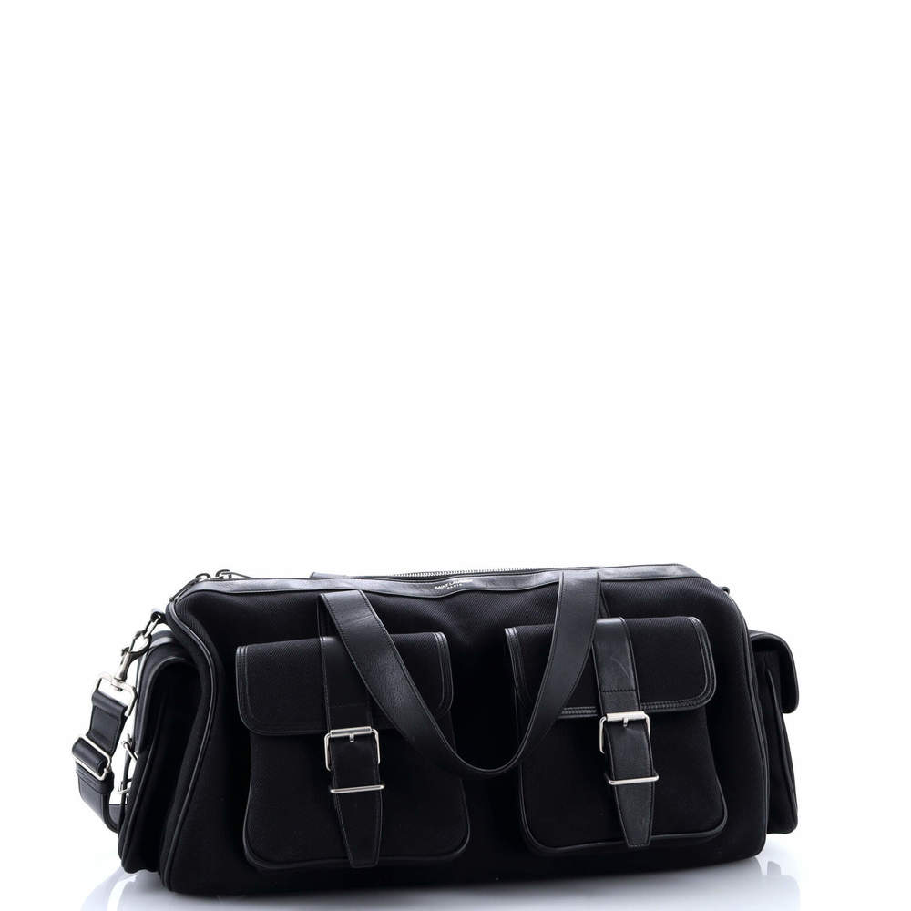 Saint Laurent Large Multipocket Duffle Bag Canvas… - image 2
